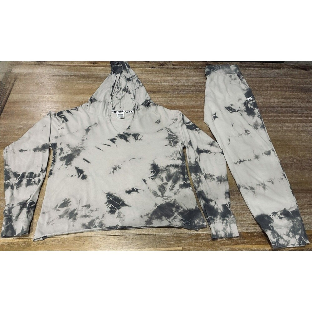 Victoria’s Secret Pink Tie-Dye Loungewear Set Size Small Hoodie Joggers Outfit